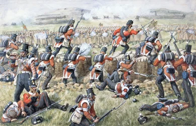 23:e regementet Royal Welsh Fusiliers vid slaget vid Alma den 20 september 1854.